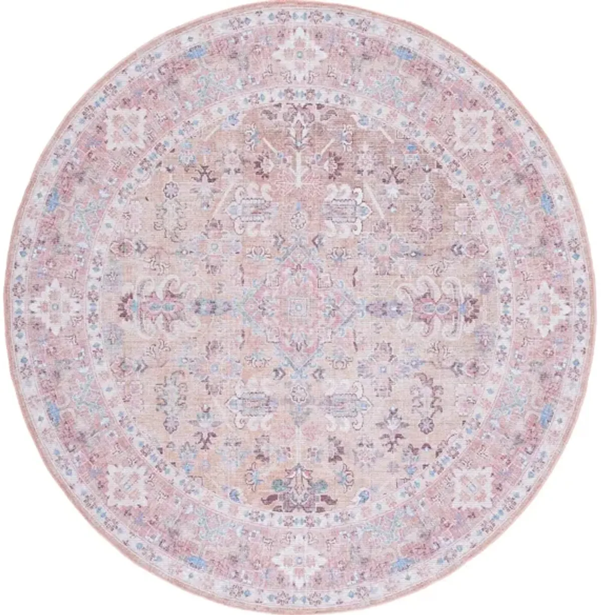 Serapi Area Rug in Beige & Pink by Safavieh