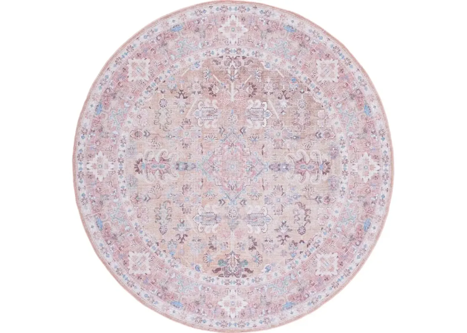 Serapi Area Rug in Beige & Pink by Safavieh