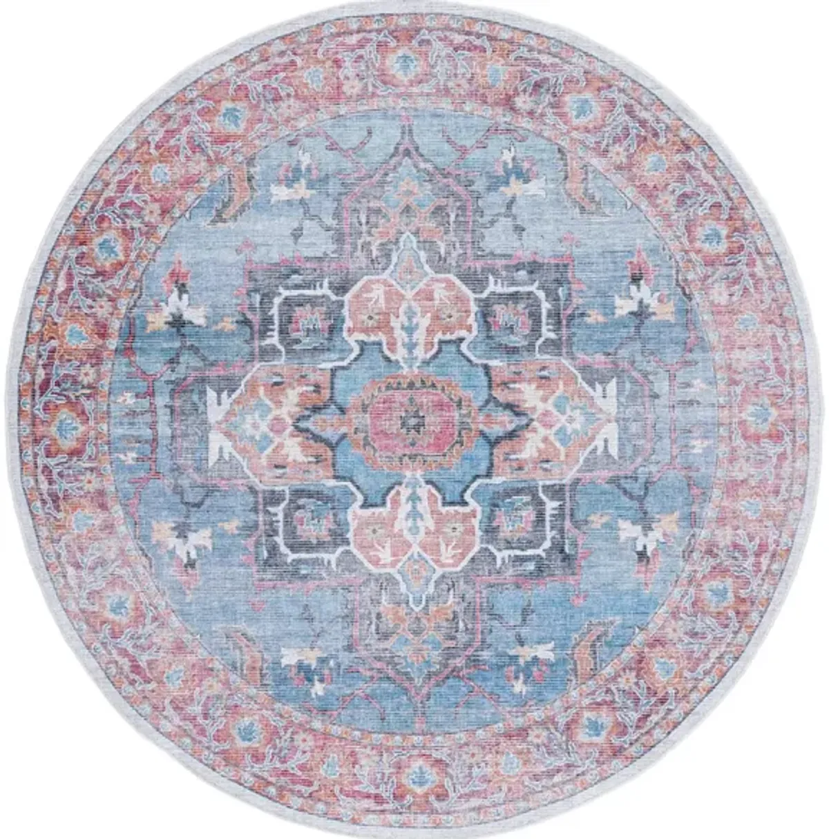 Serapi Area Rug in Blue & Ivory by Safavieh