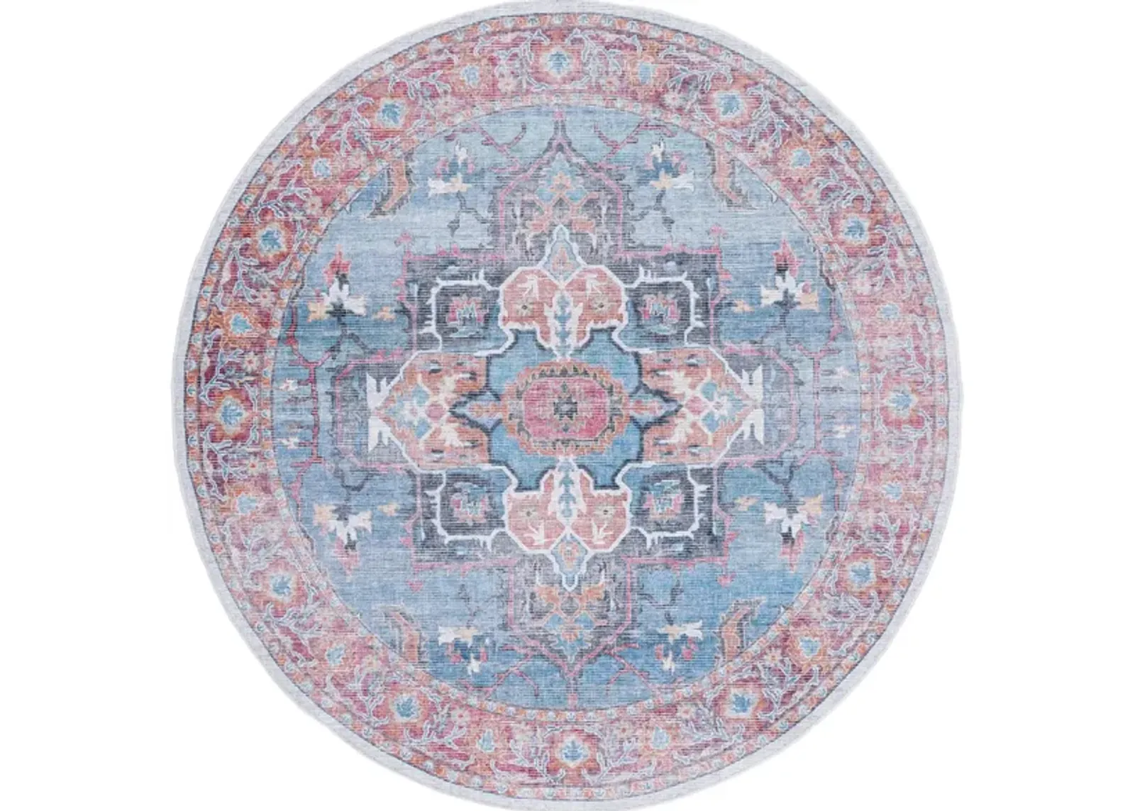 Serapi Area Rug in Blue & Ivory by Safavieh