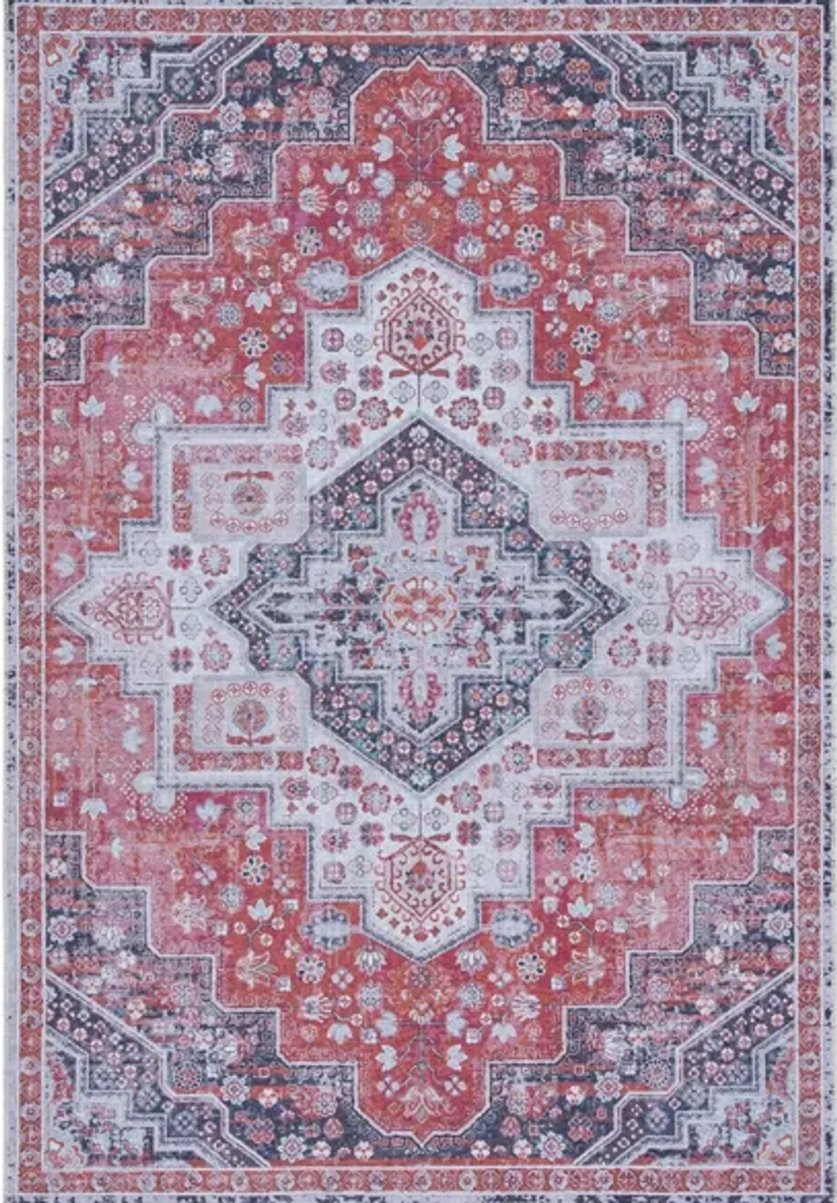 Serapi Area Rug in Rust & Ivory by Safavieh