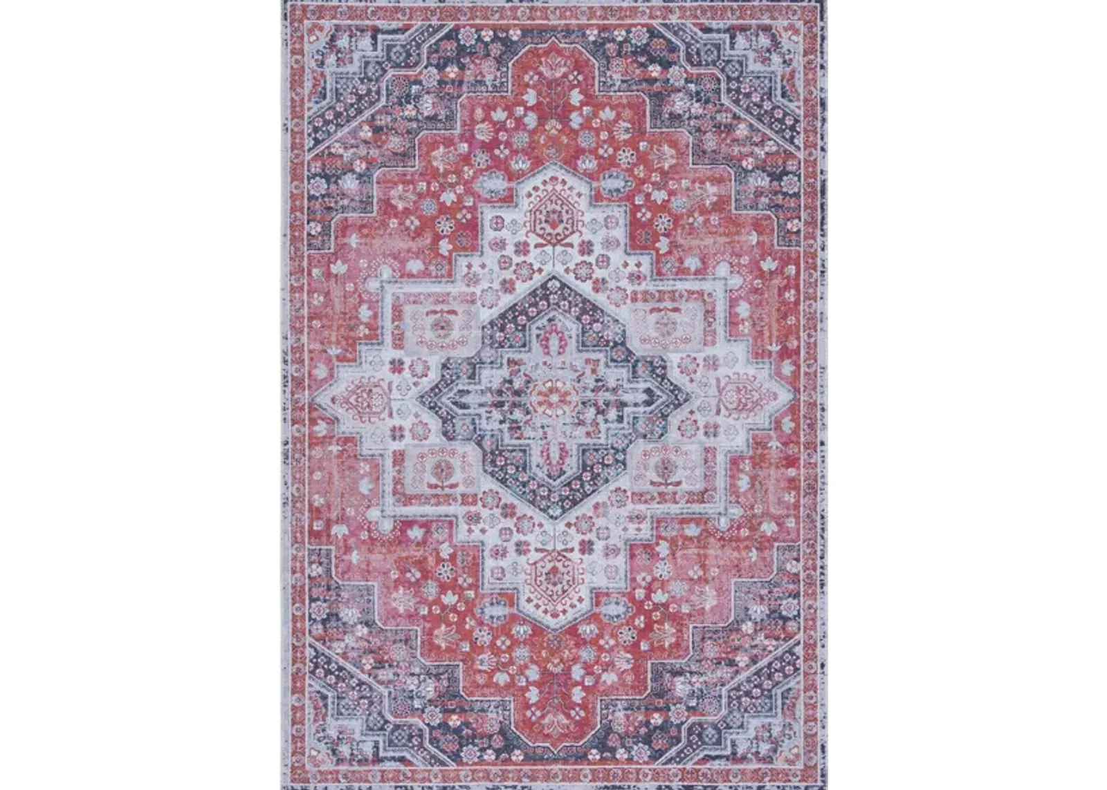 Serapi Area Rug in Rust & Ivory by Safavieh