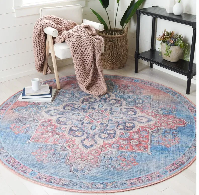 Serapi Area Rug in Red & Blue by Safavieh