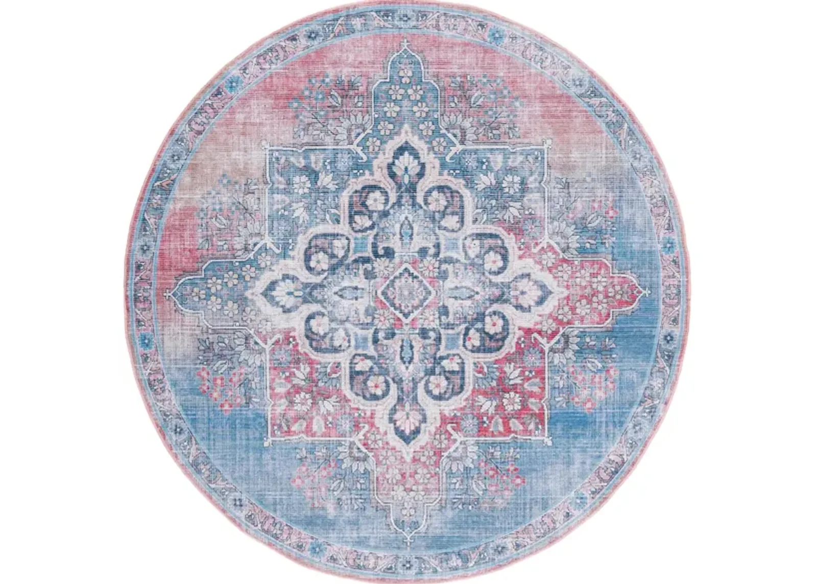 Serapi Area Rug in Red & Blue by Safavieh