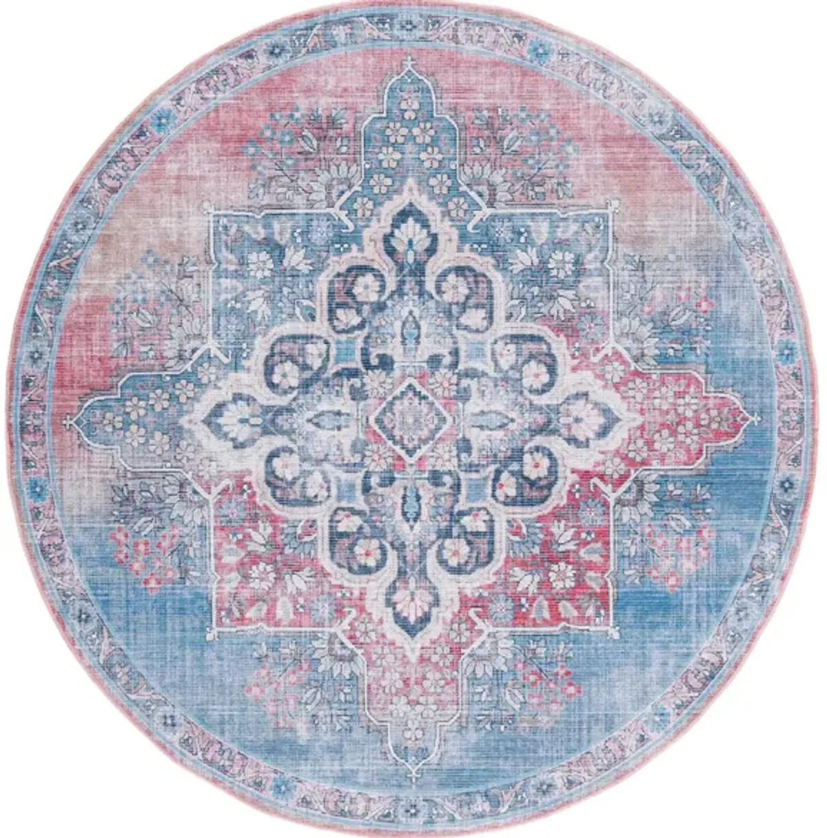 Serapi Area Rug in Red & Blue by Safavieh