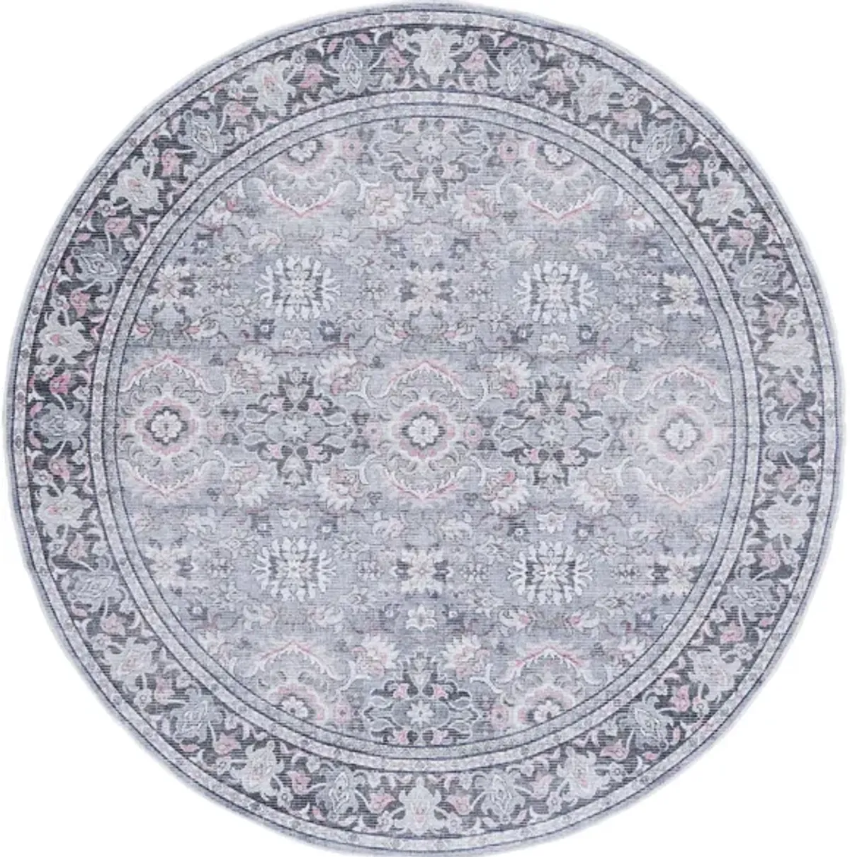 Serapi Area Rug in Gray & Pink by Safavieh