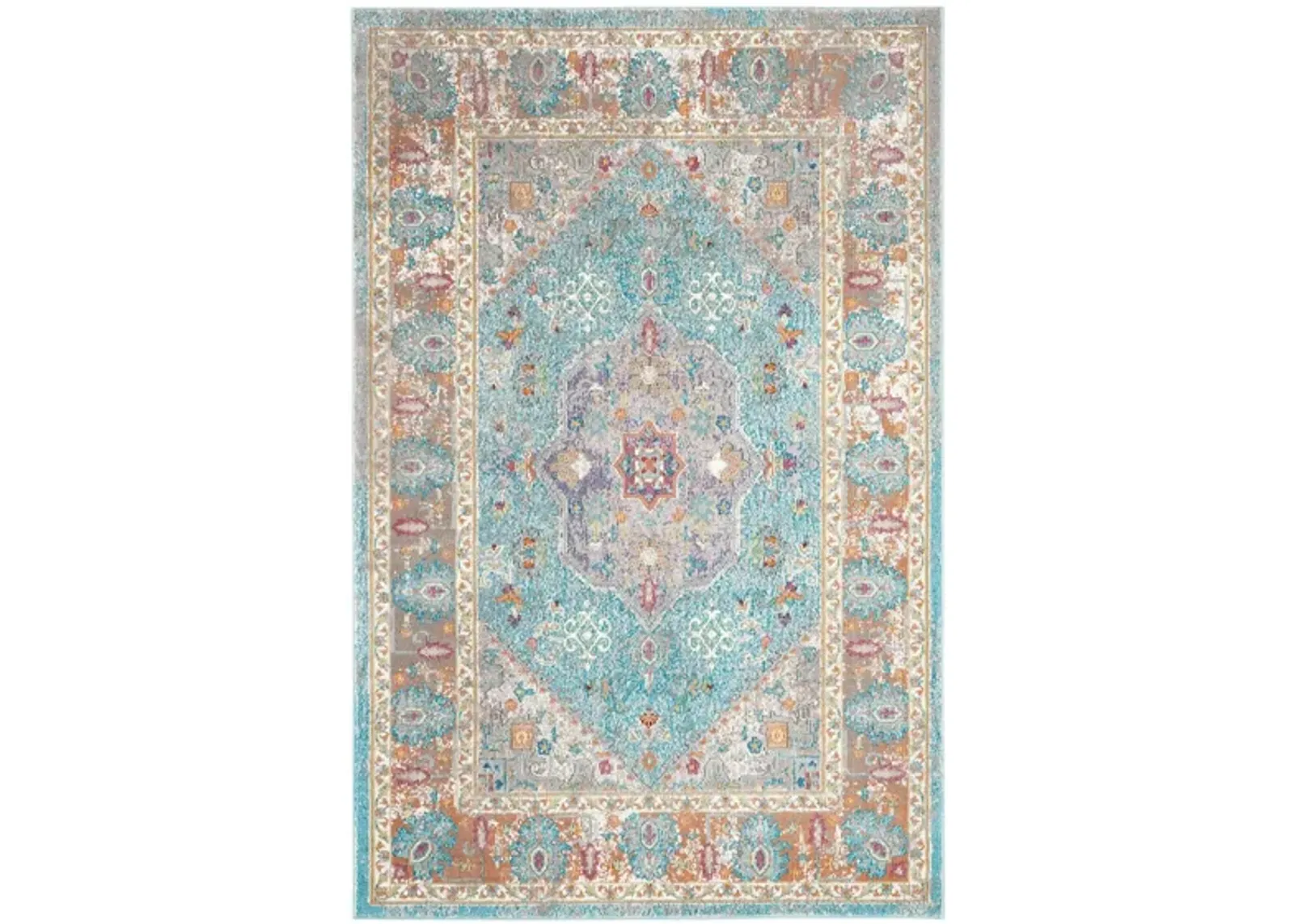 Aria Area Rug in Blue / Creme by Safavieh