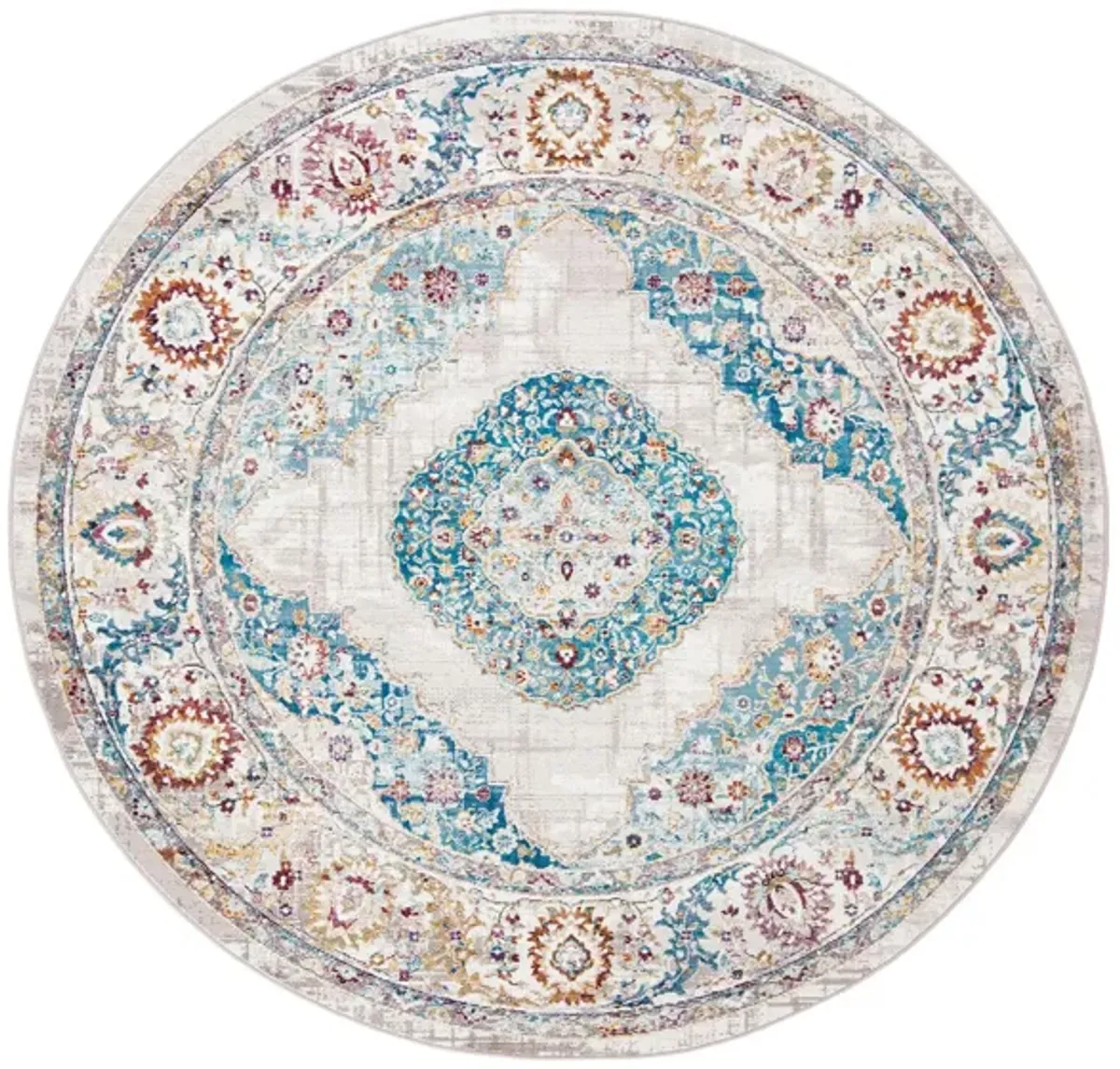 Aleesha Area Rug in Blue / Ivory by Safavieh