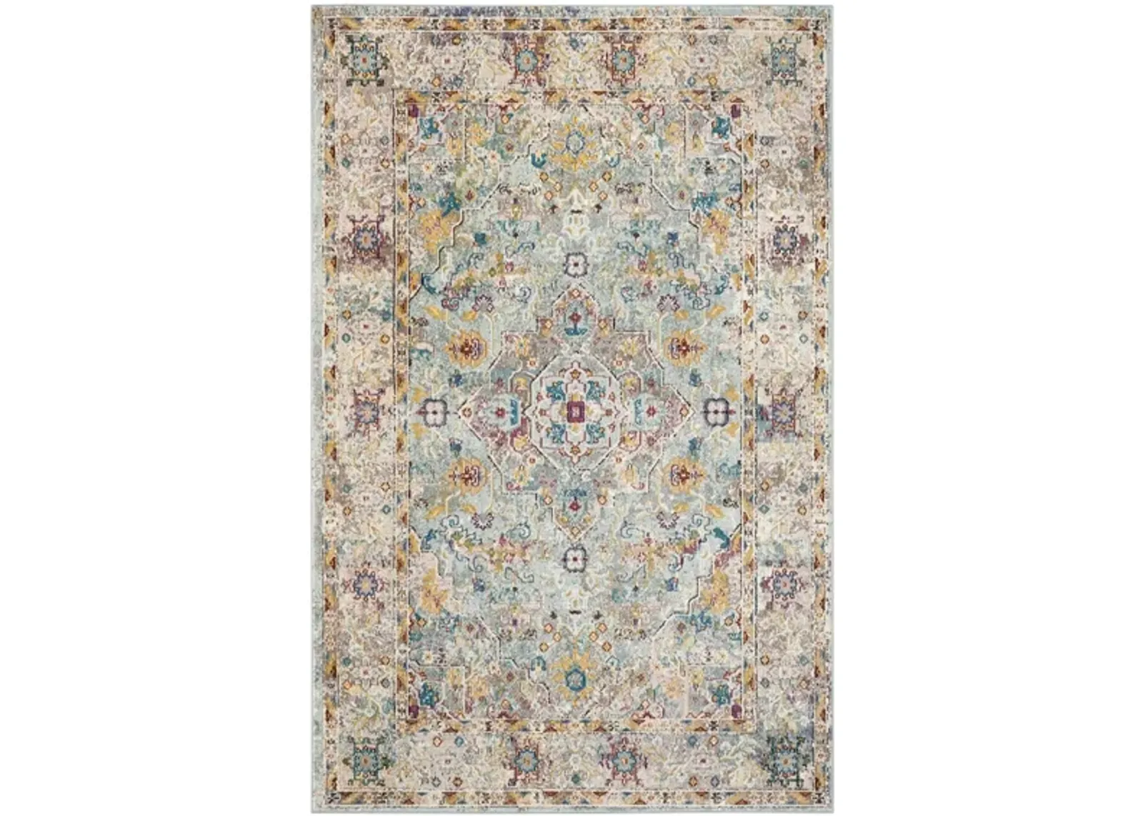 Ahannah Area Rug in Beige / Blue by Safavieh