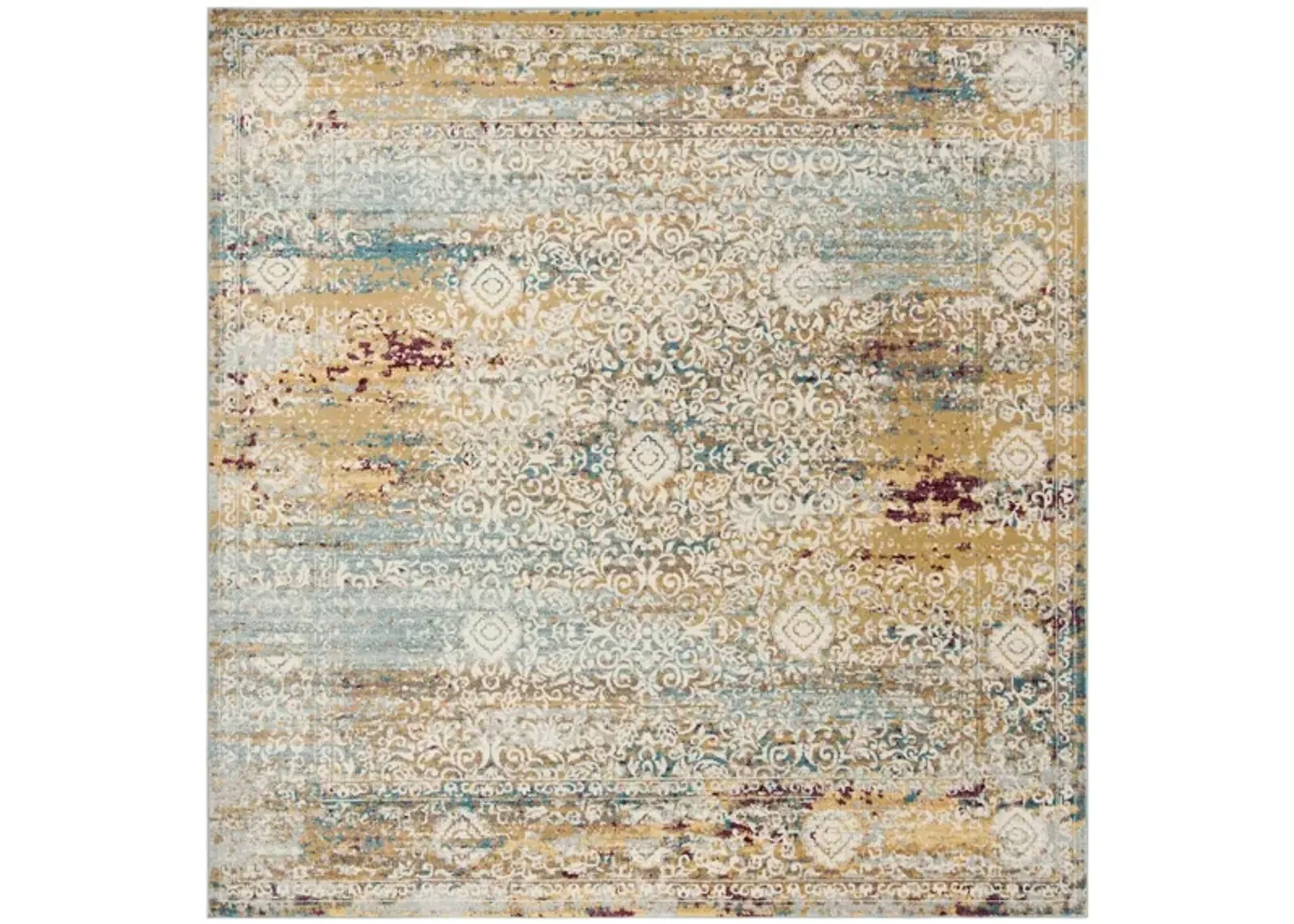 Alwine Area Rug in Yellow / Cream by Safavieh