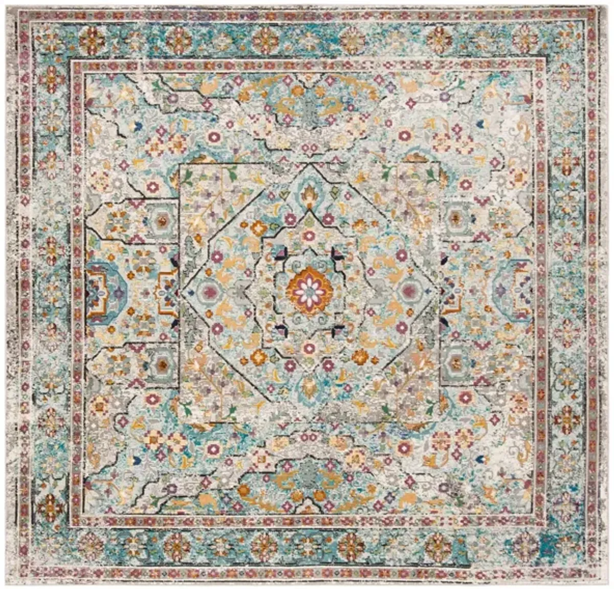 Amariah Area Rug in Cream / Blue by Safavieh