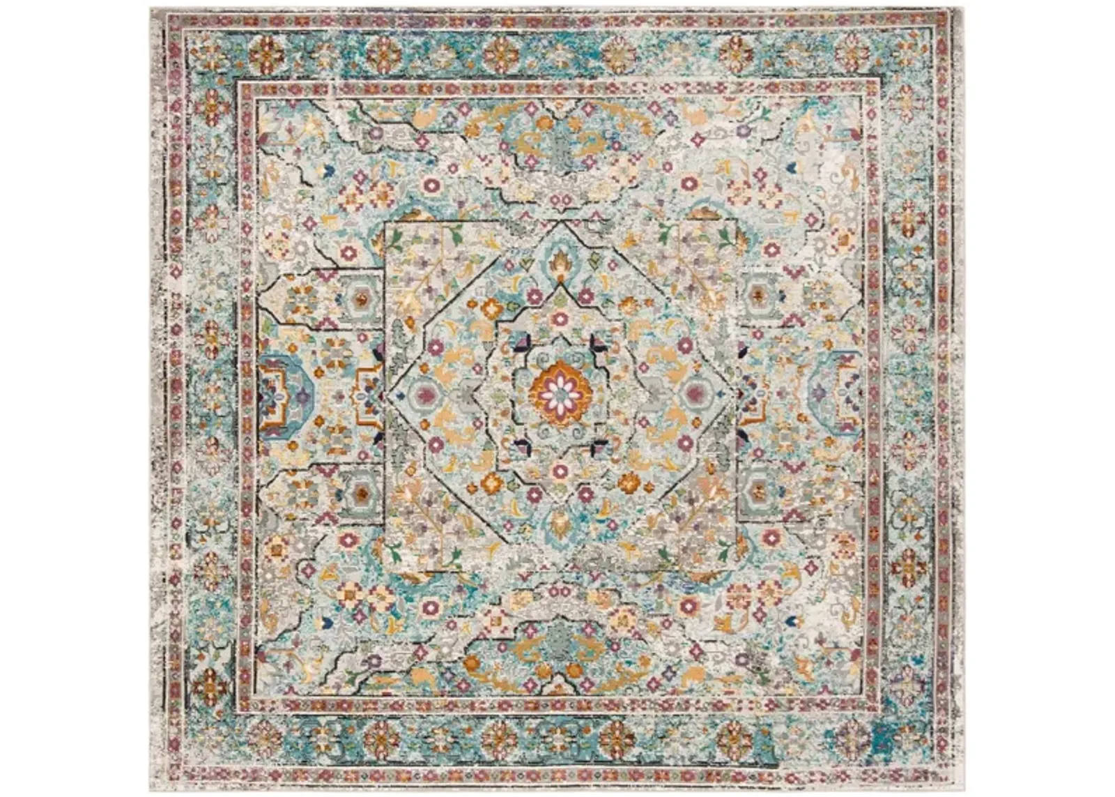 Amariah Area Rug in Cream / Blue by Safavieh