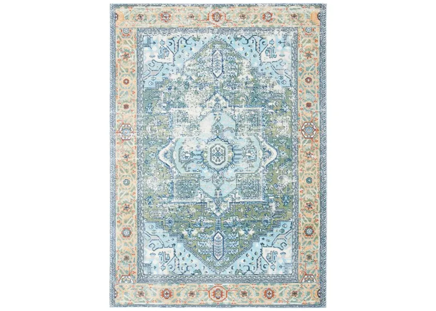 Aiko Area Rug in Green / Blue by Safavieh