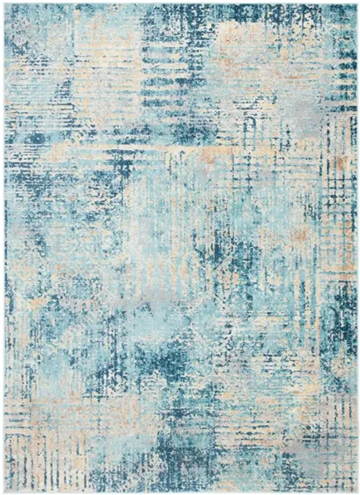 Ammon Area Rug in Ivory / Blue by Safavieh