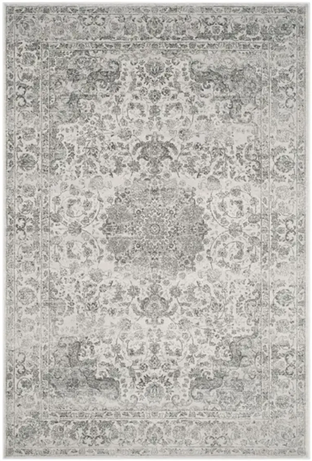 Carnegie Area Rug in Cream / Dark Gray by Safavieh