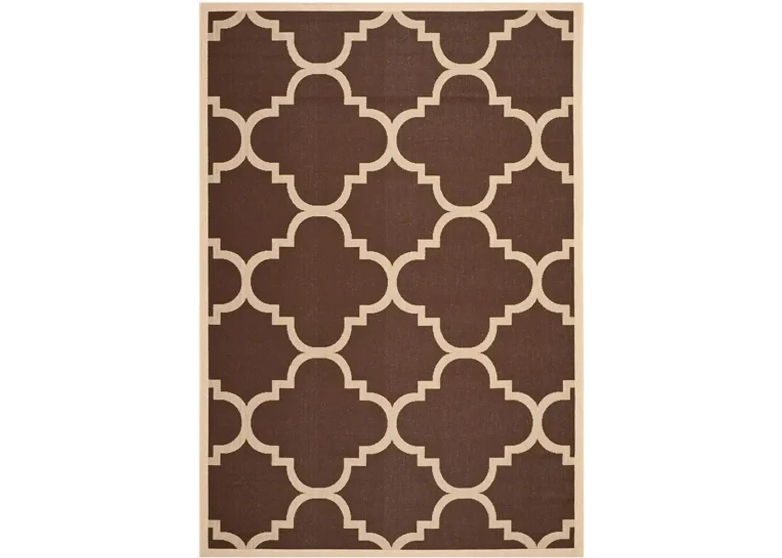 Courtyard Morocco Indoor/Outdoor Area Rug in Dark Brown by Safavieh