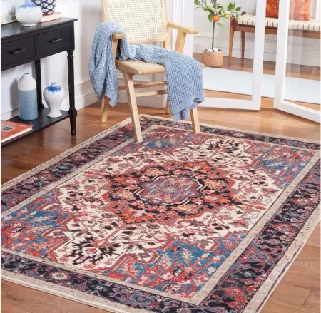 Rentin Square Area Rug in Ivory/Blue by Safavieh