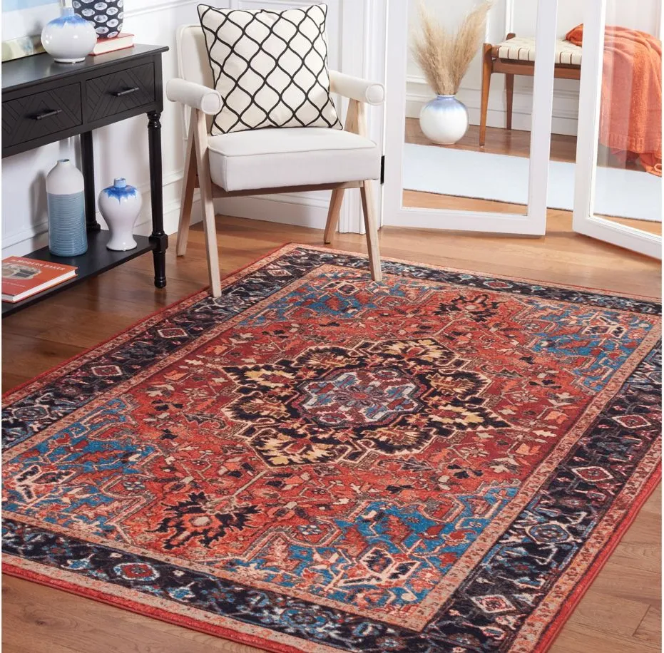 Rasmin Square Area Rug in Red/Blue by Safavieh