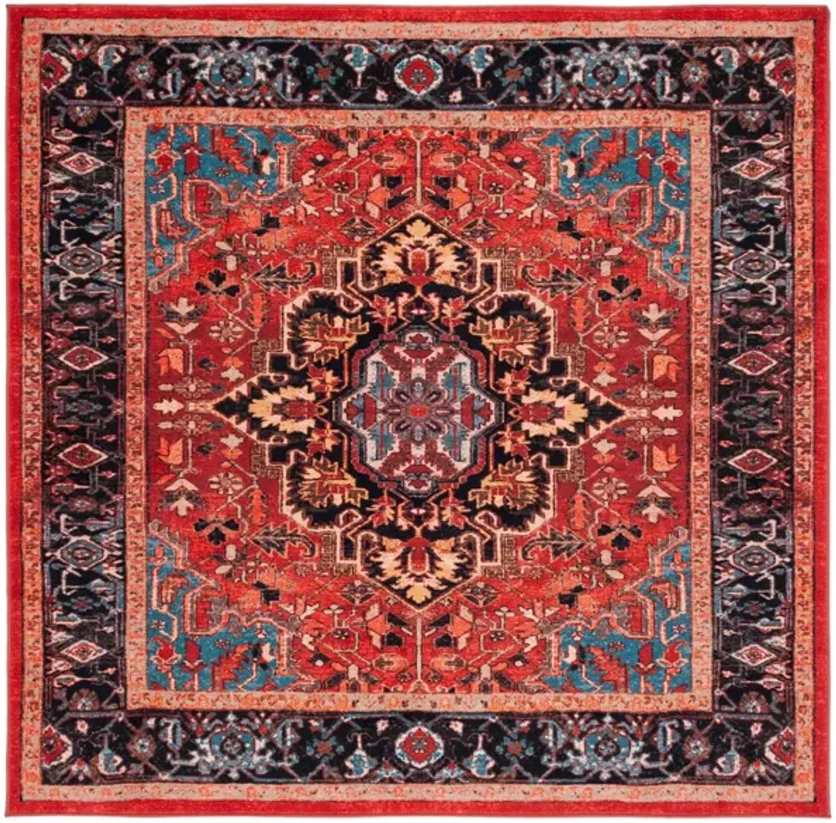 Rasmin Square Area Rug in Red/Blue by Safavieh