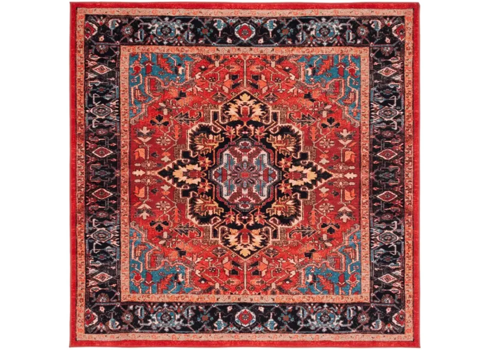 Rasmin Square Area Rug in Red/Blue by Safavieh