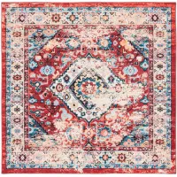 Reevah Square Area Rug in Red/Blue by Safavieh