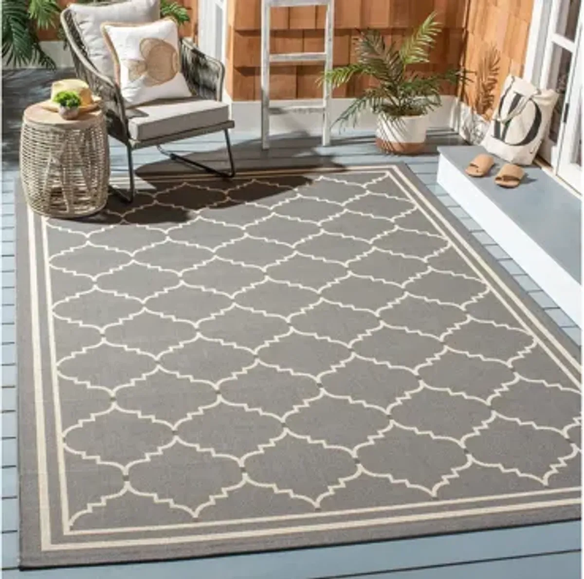 Courtyard Moroccan Indoor/Outdoor Area Rug