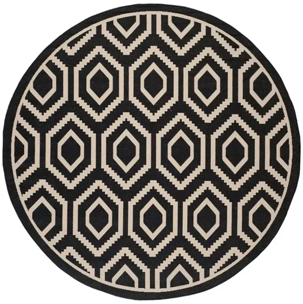Courtyard Diamonds Indoor/Outdoor Area Rug Round