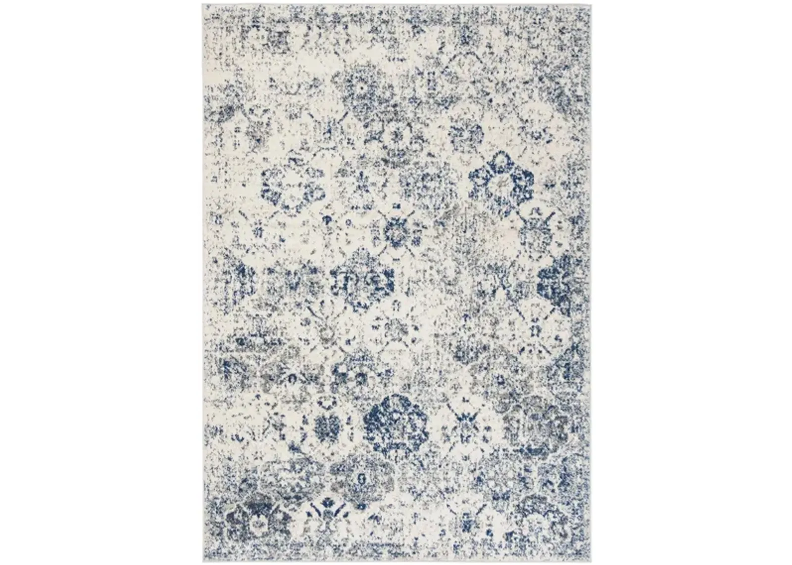 Madison Area Rug in White/Royal Blue by Safavieh