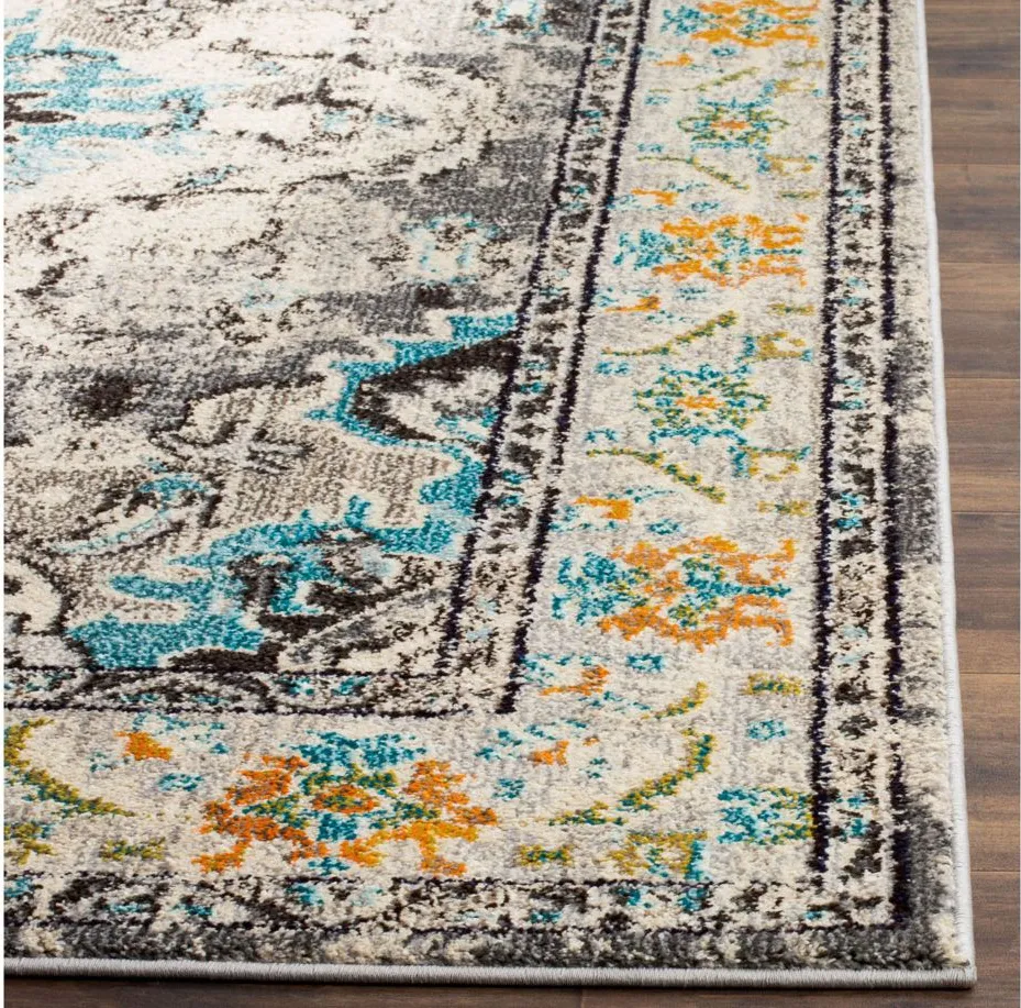 Monaco Area Rug in Grey/Light Blue by Safavieh