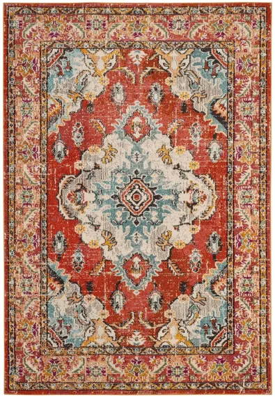 Monaco Area Rug in Orange/Light Blue by Safavieh