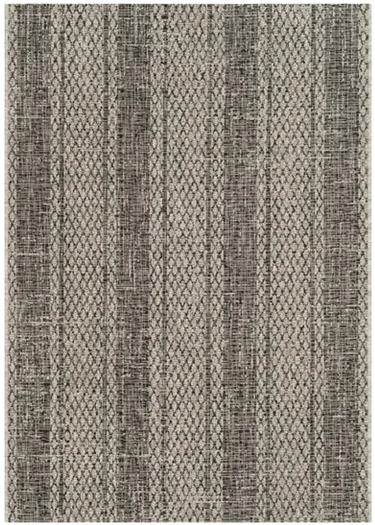 Courtyard Weave Indoor/Outdoor Area Rug in Light Gray & Black by Safavieh