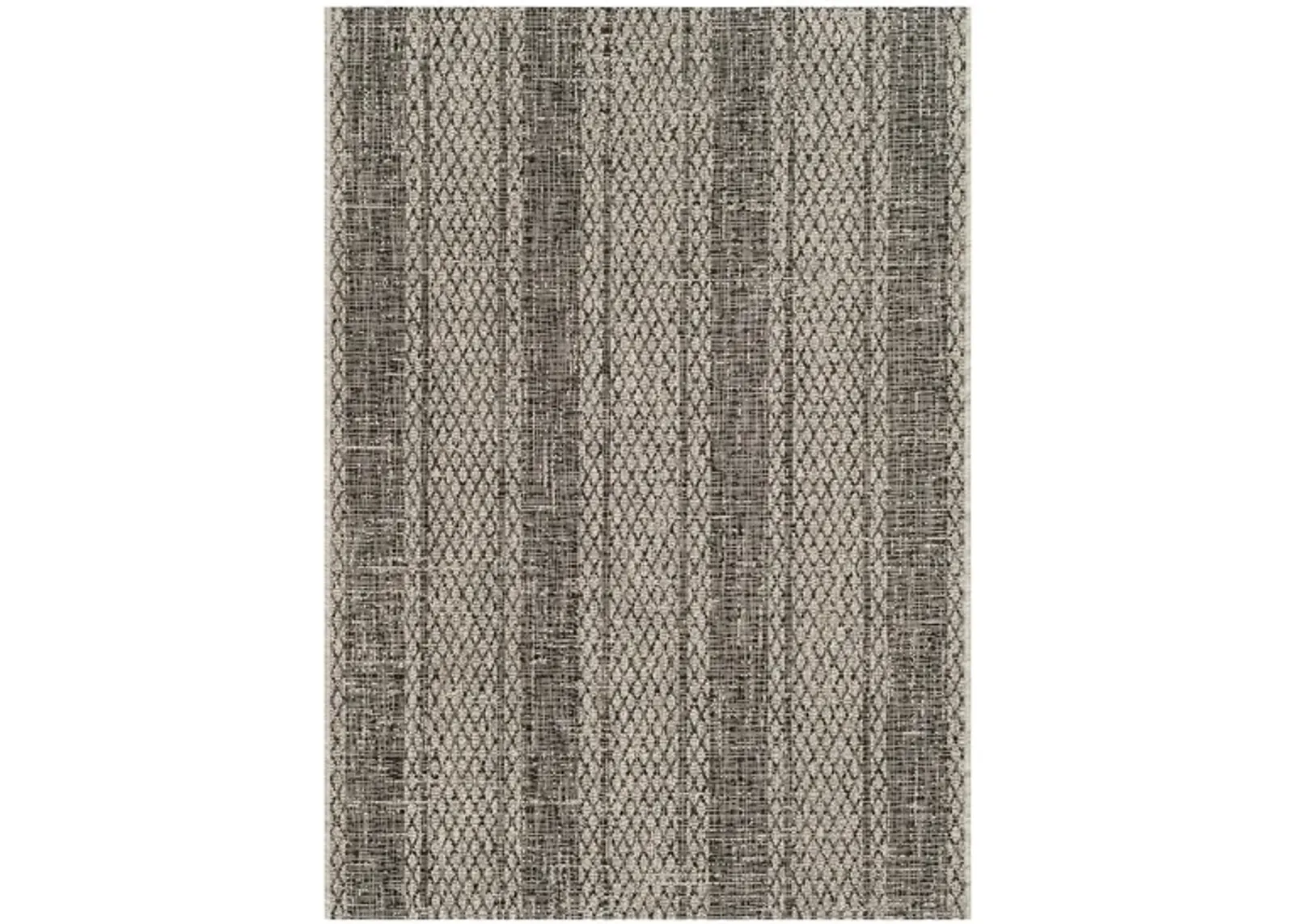 Courtyard Weave Indoor/Outdoor Area Rug in Light Gray & Black by Safavieh