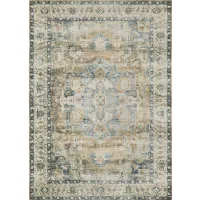 Caldwell Area Rug in Blue, Gold by Bellanest