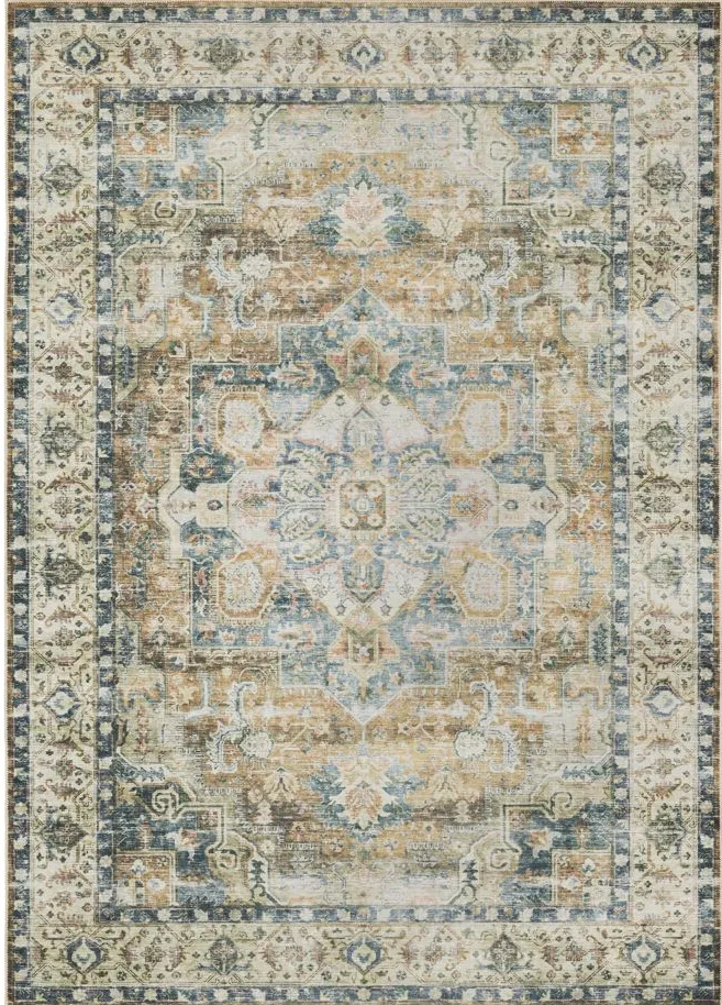 Caldwell Area Rug in Blue, Gold by Bellanest
