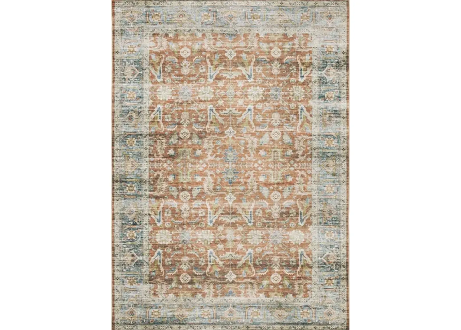 Champion Area Rug in Rust, Blue by Bellanest