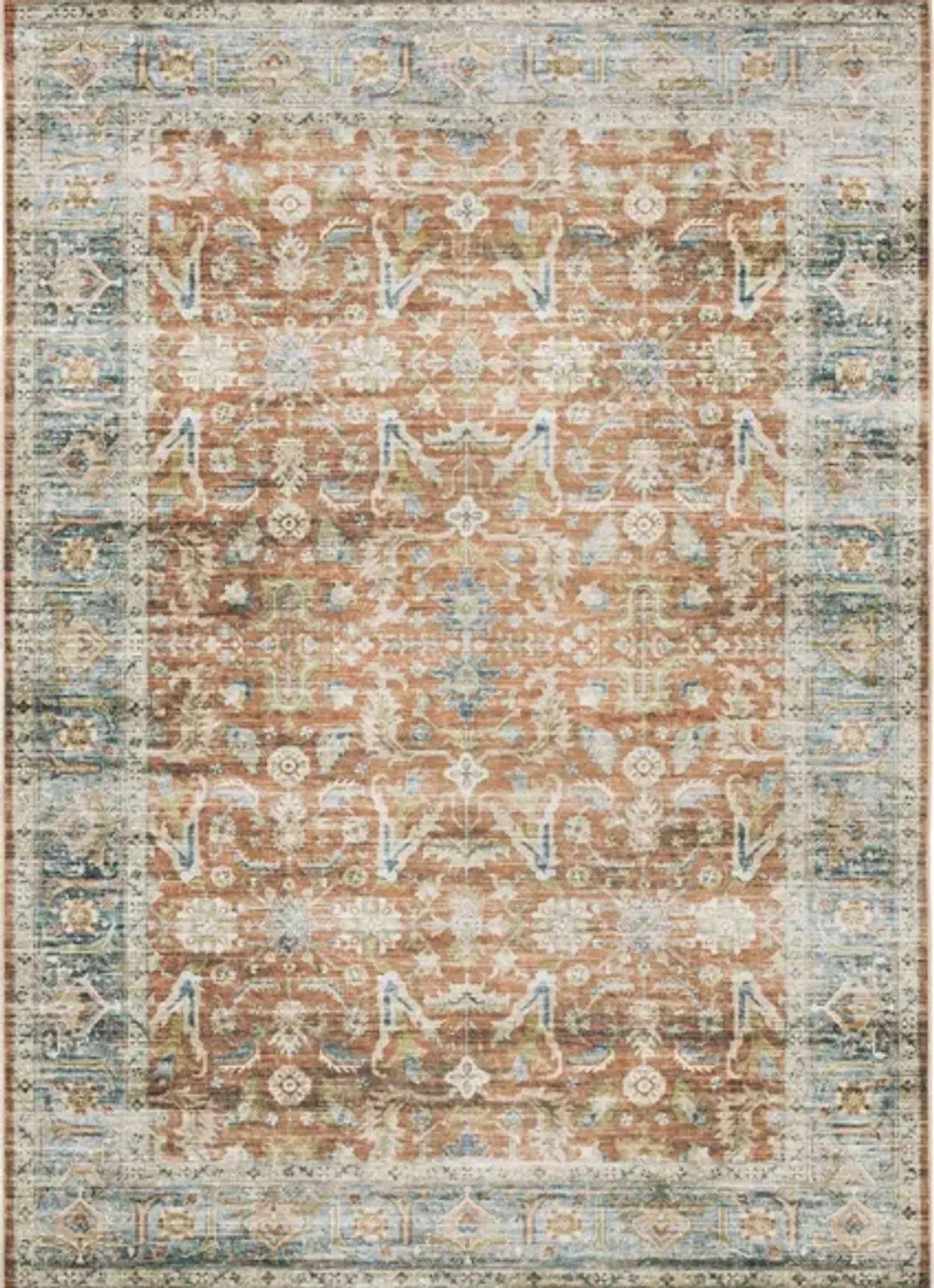 Champion Area Rug in Rust, Blue by Bellanest