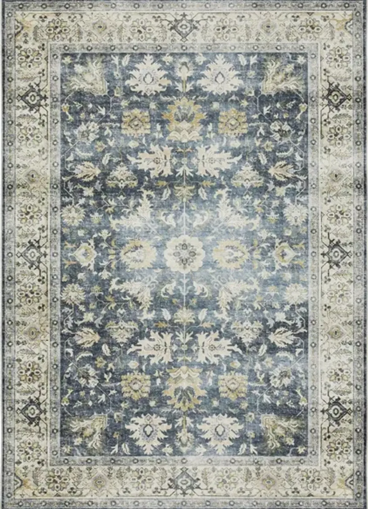 Celeste Area Rug in Charcoal, Gold by Bellanest