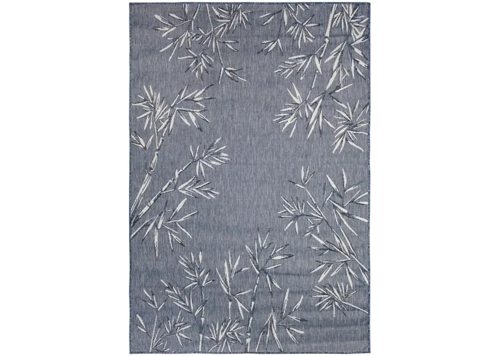 Carmel Bamboo Border Rug in Navy by Trans-Ocean Import Co Inc