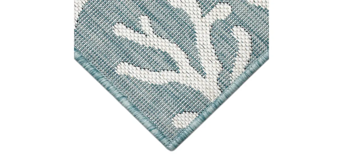 Carmel Coral Border Rug in Aqua by Trans-Ocean Import Co Inc