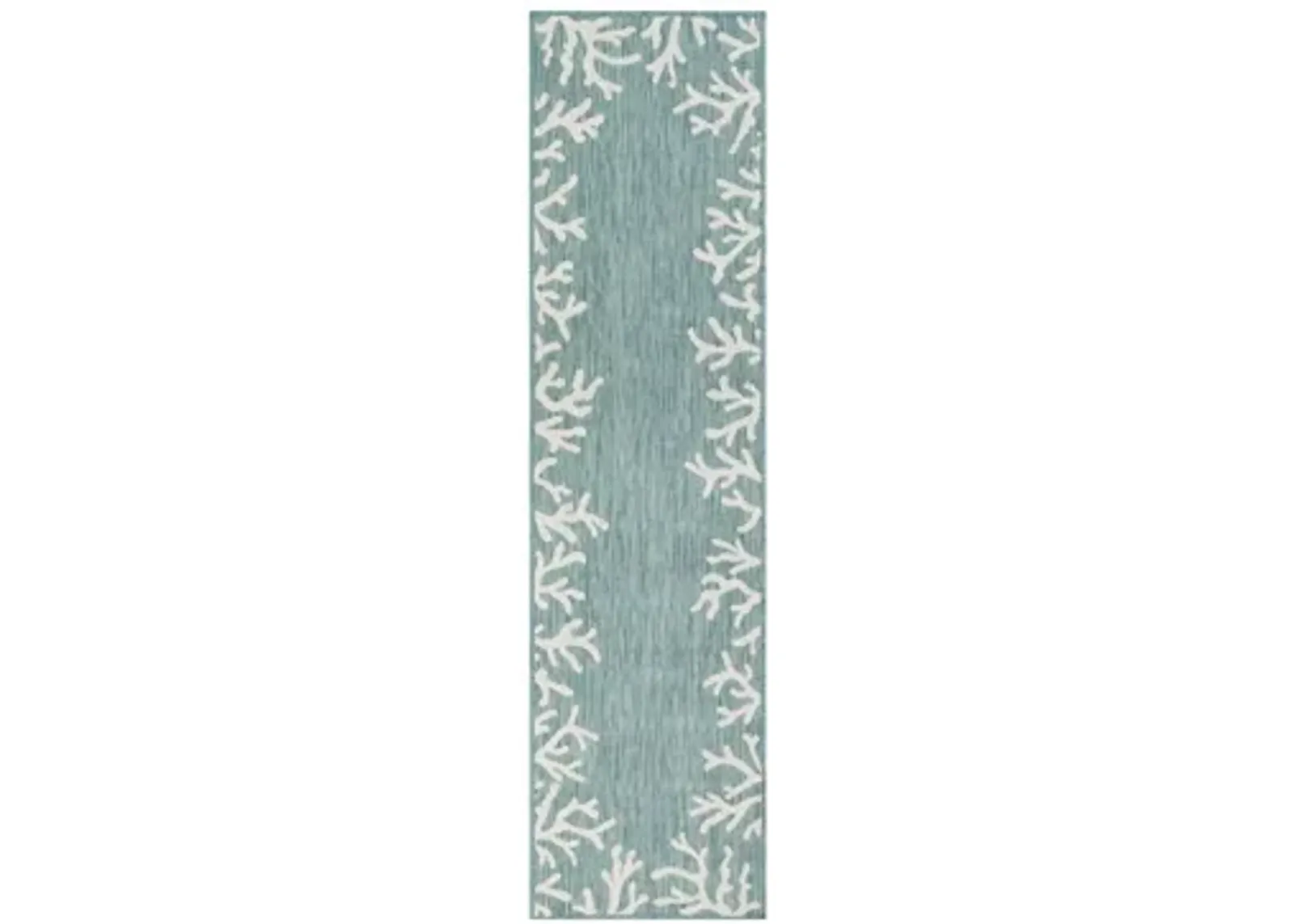 Carmel Coral Border Rug in Aqua by Trans-Ocean Import Co Inc