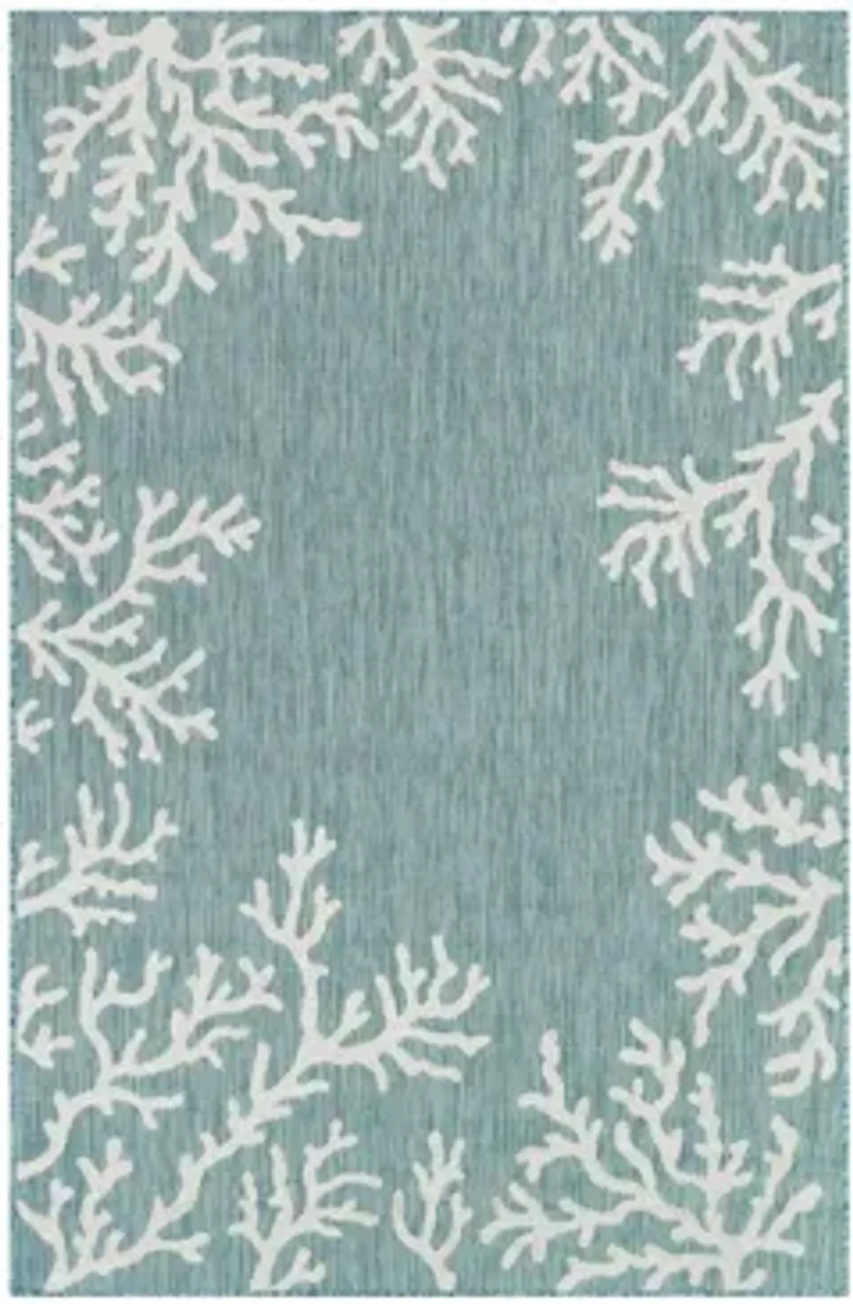 Carmel Coral Border Rug in Aqua by Trans-Ocean Import Co Inc