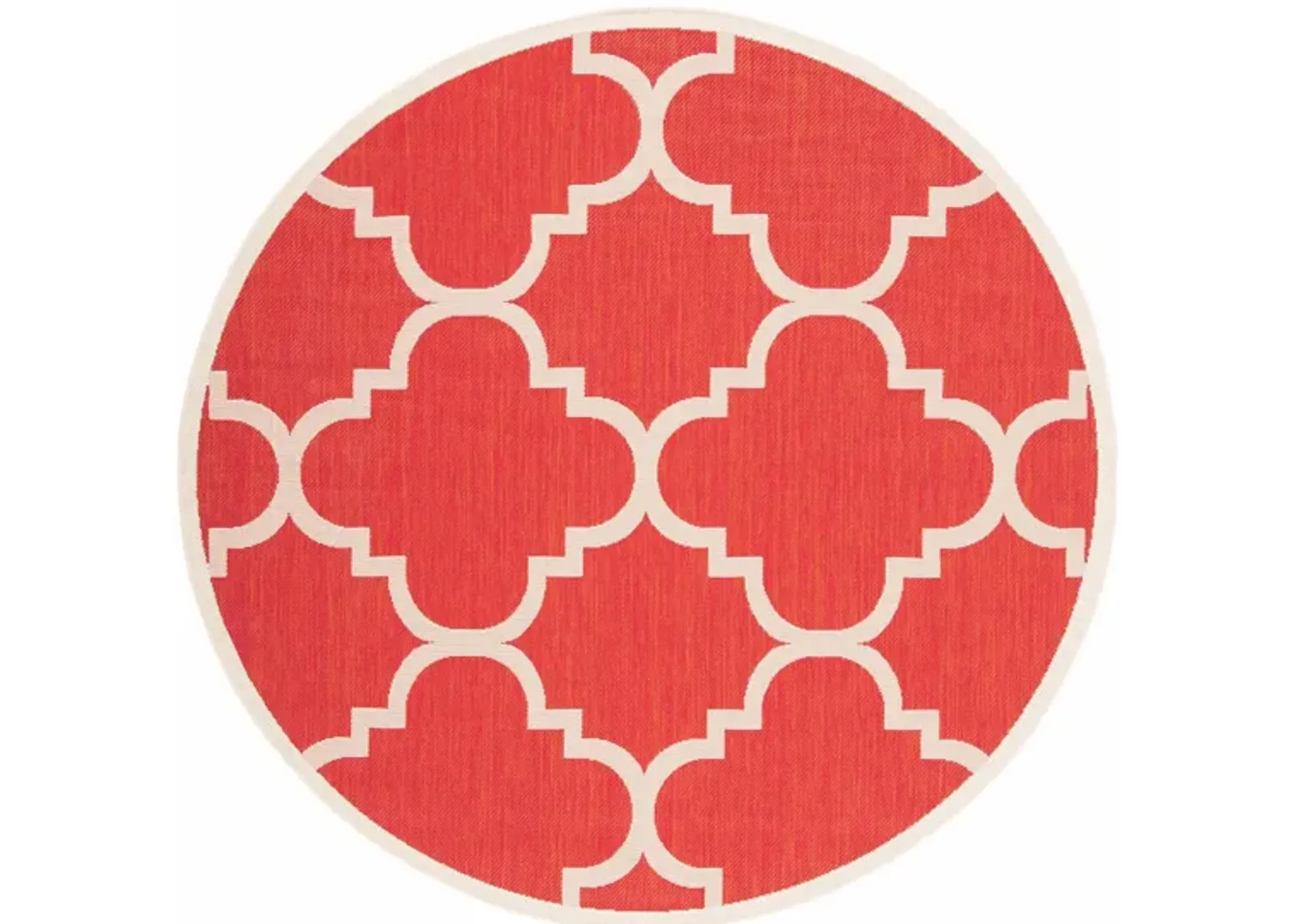 Courtyard Morocco Indoor/Outdoor Area Rug Round in Red by Safavieh