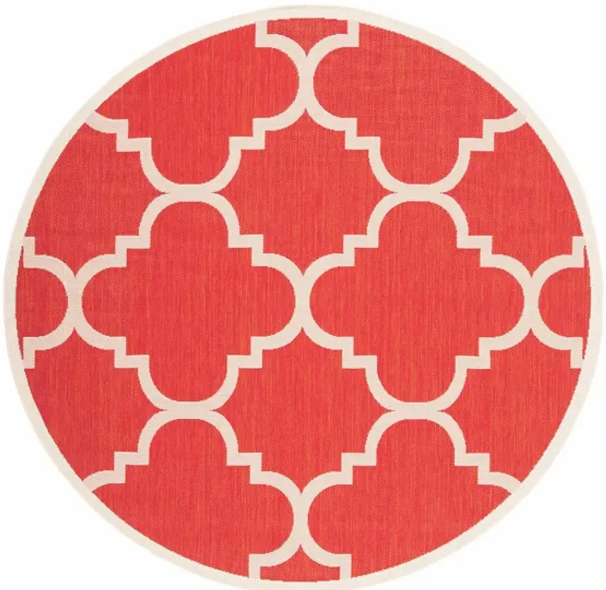 Courtyard Morocco Indoor/Outdoor Area Rug Round in Red by Safavieh