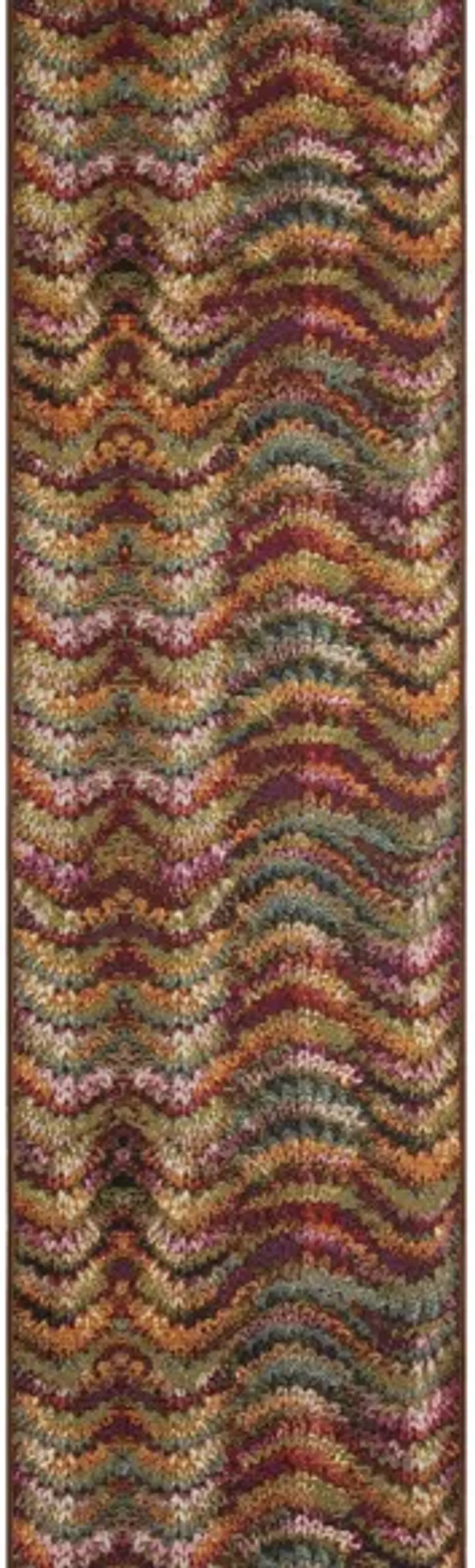 Marina Ripple Indoor/Outdoor Rug in Multi by Trans-Ocean Import Co Inc