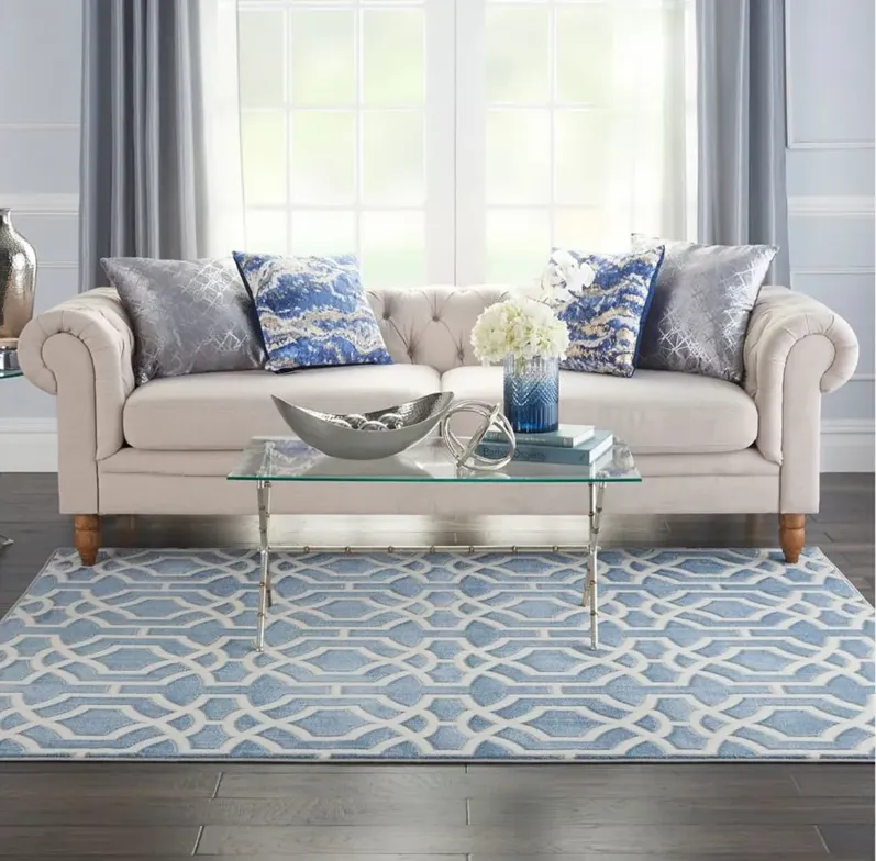 Joann Area Rug in Blue, White by Nourison