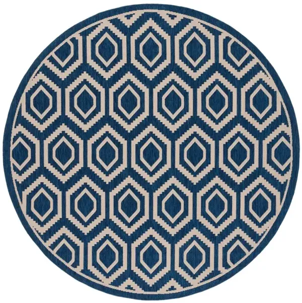 Courtyard Diamonds Indoor/Outdoor Area Rug Round