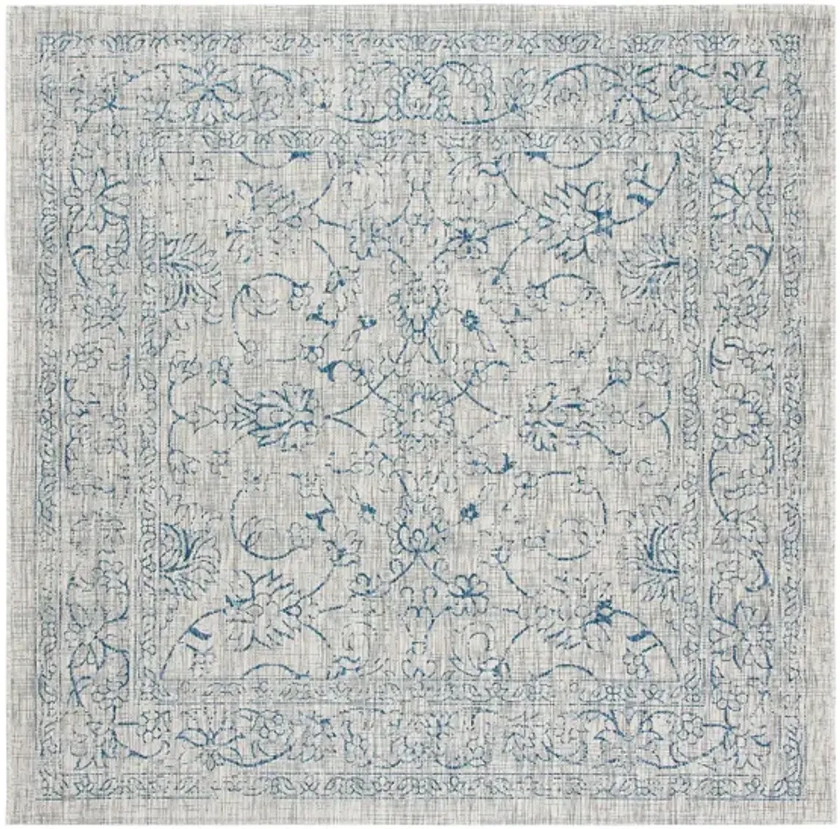 Courtyard Pacific Indoor/Outdoor Area Rug in Gray & Navy by Safavieh