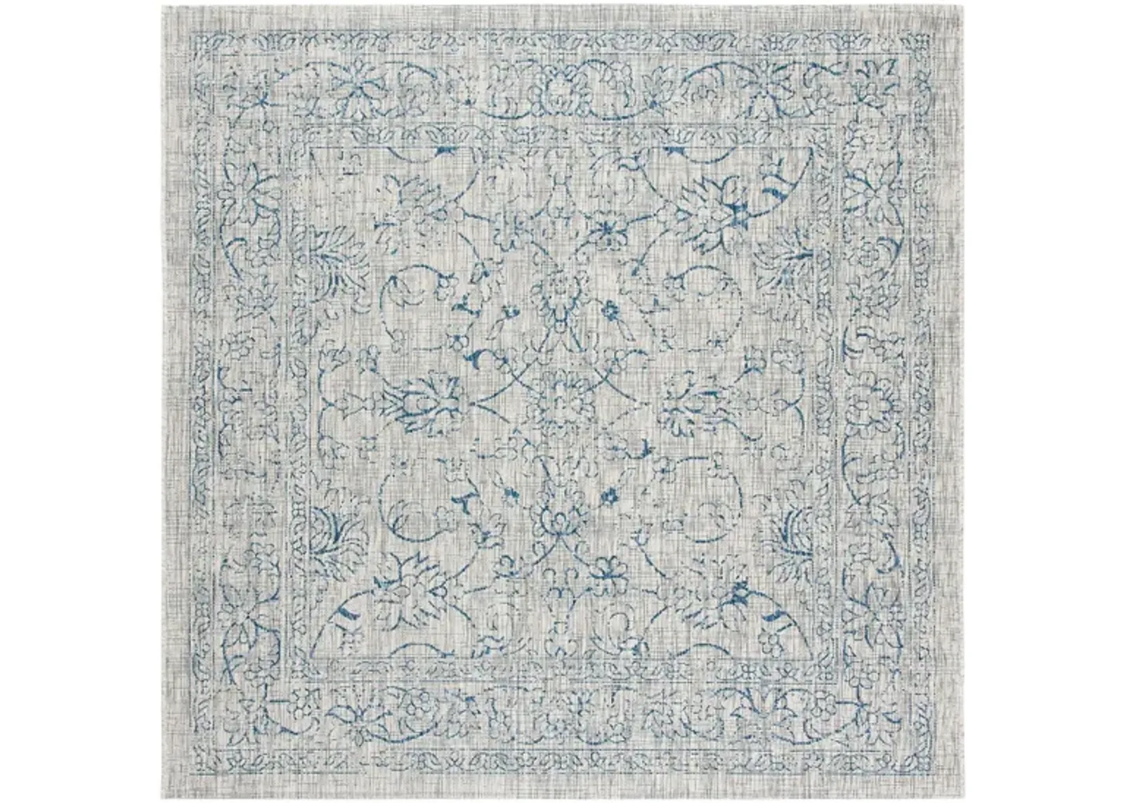 Courtyard Pacific Indoor/Outdoor Area Rug in Gray & Navy by Safavieh