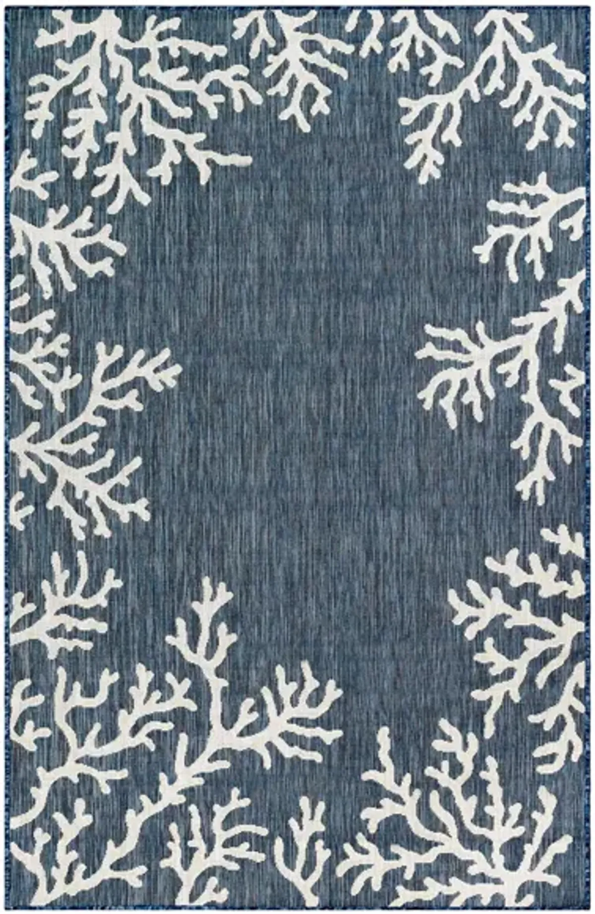 Carmel Coral Border Rug in Navy by Trans-Ocean Import Co Inc