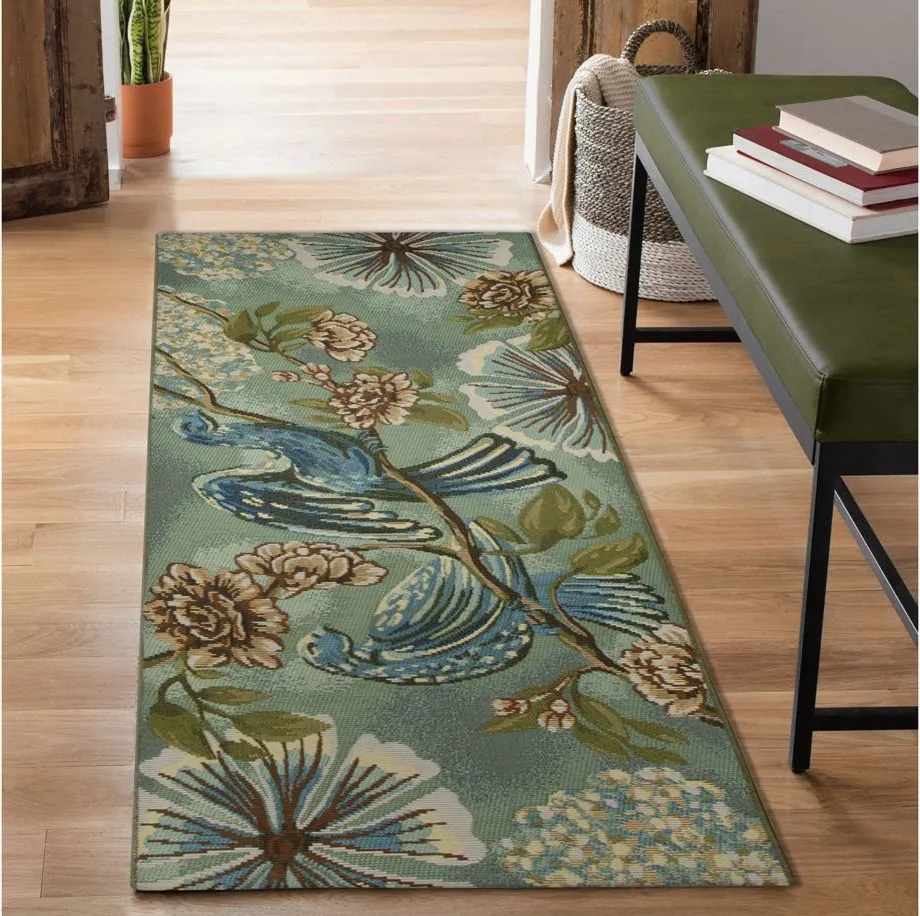 Esencia Flora Fauna Mat in Sage by Trans-Ocean Import Co Inc